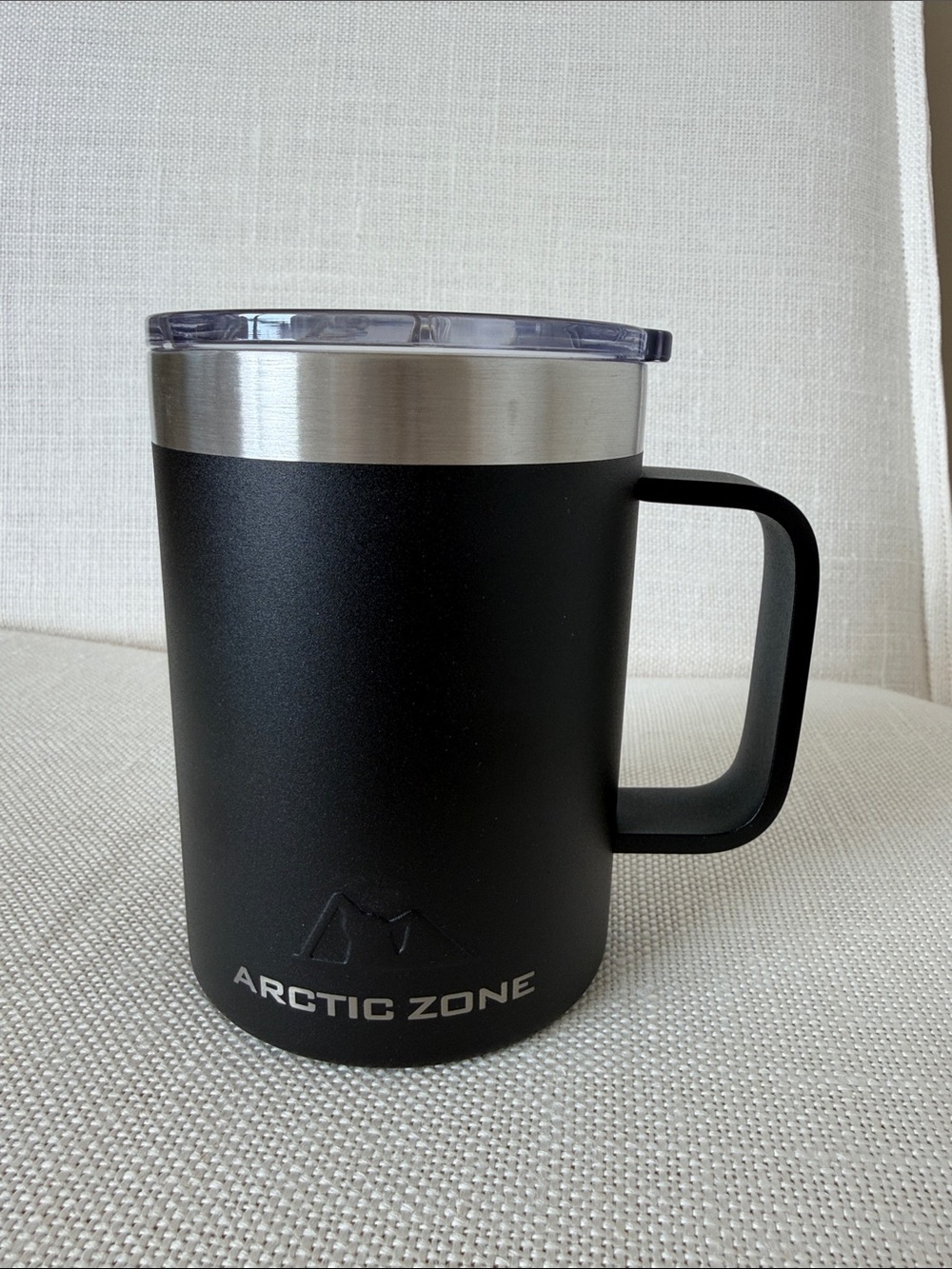 Arctic Zone Black Stainless Travel Mug with Lid